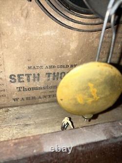 Antique Seth Thomas 30 Hour Shelf Clock 1800's Small Ogee Style WORKS