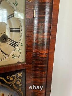 Antique Seth Thomas 30 Hr Ogee Mantel Clock Rosewood Veneer Eagle Shield Works