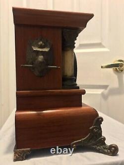 Antique Seth Thomas 4 Column Adamantine Lion Head Shelf Clock