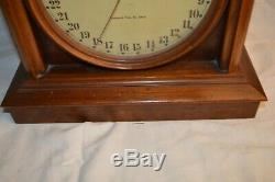 Antique Seth Thomas #5 Walnut Wood Parlor Mantle Clock Double Dial Calendar Work