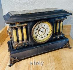 Antique Seth Thomas 6-Pillar Mantel Clock No. 260 With Key Made In USA NOS
