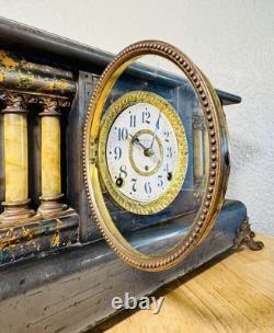 Antique Seth Thomas 6-Pillar Mantel Clock No. 260 With Key Made In USA NOS