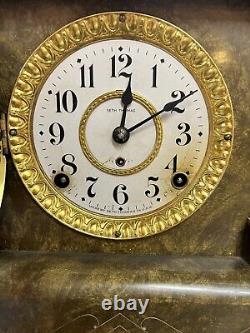 Antique Seth Thomas 8 Day Adamantine Mantle Clock Early 1900's