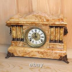 Antique Seth Thomas 8 Day Adamantine Mantle Clock Serviced Running Unusual