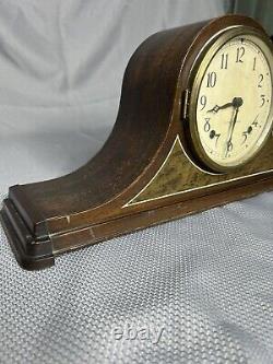 Antique Seth Thomas 8 Day Chiming Mantle Clock Working With 2 Keys #1638 Untested