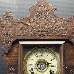 Antique Seth Thomas 8 Day Half Hour Strike With Alarm Mantle Clock 298A