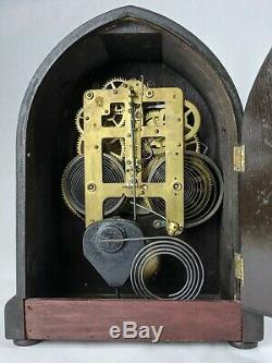 Antique Seth Thomas 8 Day Mantel Clock 89 Movement Gothic Beehive Mahogany