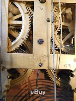 Antique Seth Thomas 8 Day Time And Strike Cottage Clock Running Circa 1900