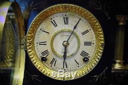 Antique Seth Thomas 8 Day Time Strike Mantle clock Runs, Keeps time c. 1896