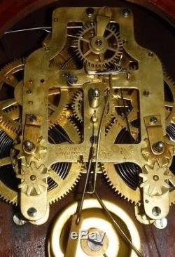 Antique Seth Thomas 8-day Kitchen Shelf Chime Clock Working With Key