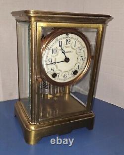 Antique Seth Thomas A. Stowell Boston Crystal Regulator Chime Clock 1895 Working