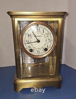 Antique Seth Thomas A. Stowell Boston Crystal Regulator Chime Clock 1895 Working