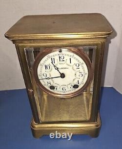 Antique Seth Thomas A. Stowell Boston Crystal Regulator Chime Clock 1895 Working