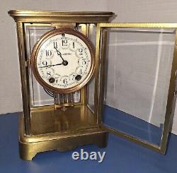 Antique Seth Thomas A. Stowell Boston Crystal Regulator Chime Clock 1895 Working