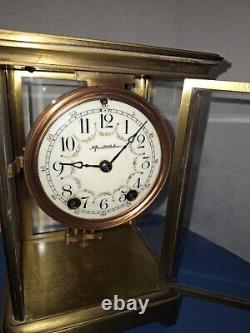 Antique Seth Thomas A. Stowell Boston Crystal Regulator Chime Clock 1895 Working