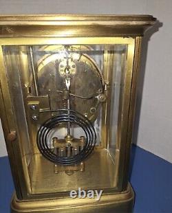 Antique Seth Thomas A. Stowell Boston Crystal Regulator Chime Clock 1895 Working