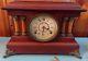 Antique Seth Thomas Adamantine 4 Column Lion Head Mantle Clock With Key Works