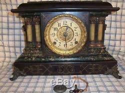 Antique Seth Thomas Adamantine 4 column mantle clock