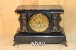 Antique Seth Thomas Adamantine 8 Day Mantle Clock 1890's Serviced & Running