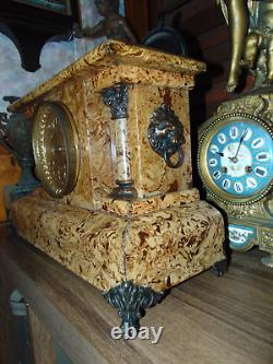 Antique Seth Thomas Adamantine 8 Day Time & Strike Mantel Clock- Runs Fine