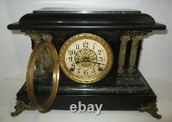 Antique Seth Thomas Adamantine Clock 8-Day, Time/Bell and Gong Strike, Key-wind