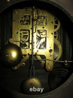Antique Seth Thomas Adamantine Clock 8-Day, Time/Bell and Gong Strike, Key-wind