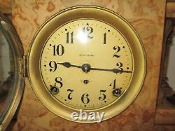 Antique Seth Thomas Adamantine Clock 8-Day, Time/Gong and Bell Strike, Key-wind