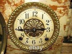 Antique Seth Thomas Adamantine Egyptian Clock 8-Day, Time and Strike