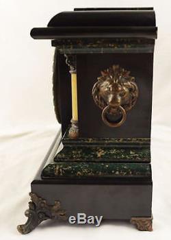 Antique Seth Thomas Adamantine Faux Marble Mantle Clock