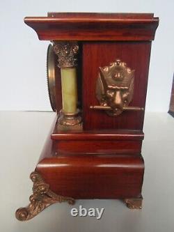 Antique Seth Thomas Adamantine Lion Mantle Clock (Works)