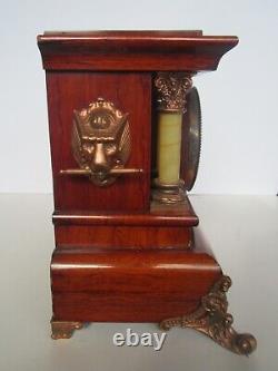 Antique Seth Thomas Adamantine Lion Mantle Clock (Works)