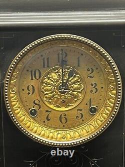Antique Seth Thomas Adamantine Mantel Clock Movement #119 Key Working SEE PICS