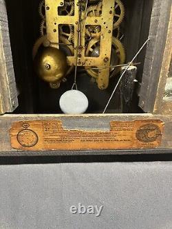 Antique Seth Thomas Adamantine Mantel Clock Movement #119 Key Working SEE PICS