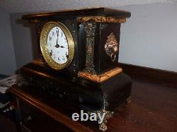 Antique Seth Thomas Adamantine Mantel Clock- Runs & Sounds Great