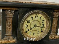 Antique Seth Thomas Adamantine Mantle Clock 1899 Ornate Brass Feet