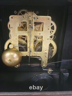 Antique Seth Thomas Adamantine Mantle Clock 890 8 Day 3 Column Lion Head Tested