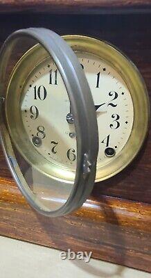 Antique Seth Thomas Adamantine Mantle Clock Bell Strike And Chime