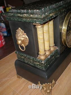 Antique-Seth Thomas-Adamantine Mantle Clock-Ca. 1900-To Restore-Full Column-#N869