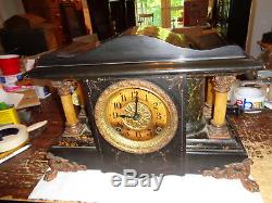 Antique-Seth Thomas-Adamantine-Mantle Clock-Ca. 1900-To Restore-#P172