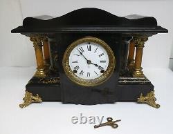 Antique Seth Thomas Adamantine Mantle Clock, Excellent Condition, Working with Key