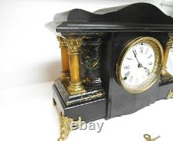 Antique Seth Thomas Adamantine Mantle Clock, Excellent Condition, Working with Key