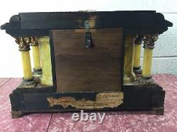 Antique Seth Thomas Adamantine Mantle Clock Maple Light Color Wood Not Working