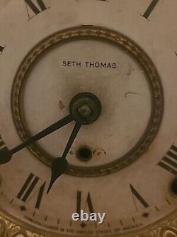 Antique Seth Thomas Adamantine Mantle Clock No Key