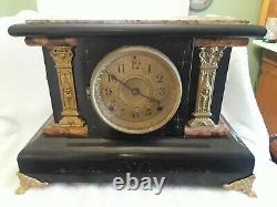 Antique Seth Thomas Adamantine Mantle Clock Pat. 1880