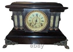 Antique Seth Thomas Adamantine Mantle Clock With Key 1880s