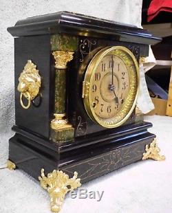 Antique Seth Thomas Adamantine Mantle Clock c. 1896 8 Day Time & Strike