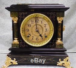 Antique Seth Thomas Adamantine Mantle Clock c. 1896 8 Day Time & Strike
