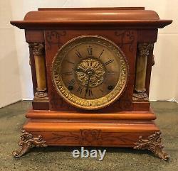 Antique Seth Thomas Adamantine Mantle Clock in Working Order