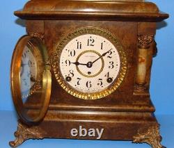 Antique Seth Thomas Adamantine Working Mantle Clock Circa 1906 Pat. 1880