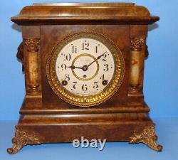 Antique Seth Thomas Adamantine Working Mantle Clock Circa 1906 Pat. 1880